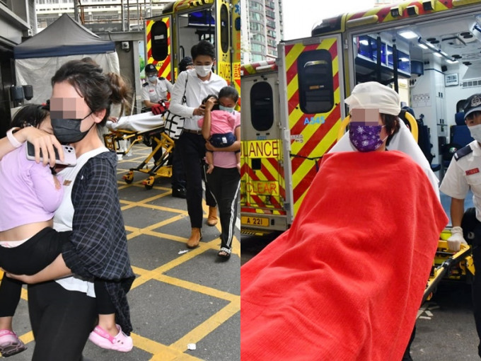 婦人與兩名孫女受傷送院。