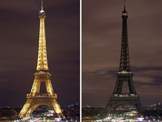 巴黎艾菲爾鐵塔等世界著名地標都紛紛響應。圖:Phys