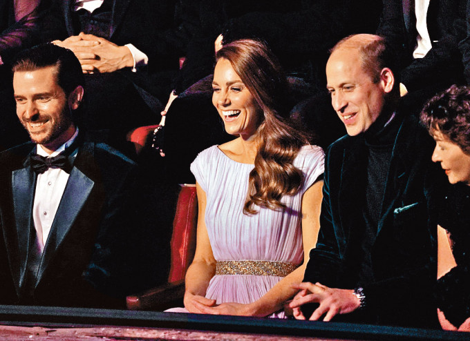 威廉王子與妻子凱特出席「為地球奮鬥獎」首屆頒獎禮。　