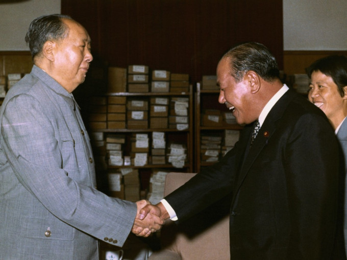 1972年9月，毛澤東在北京中南海會見日本首相田中角榮。網上圖片
