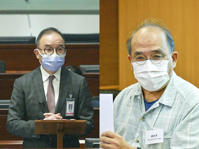 锺剑华(右)批评，曾国衞(左)为否定而否定。资料图片