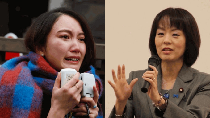 伊藤詩織（左）因日本眾議員杉田水脈（右）在中傷她的網上留言按讚而提告索賠。