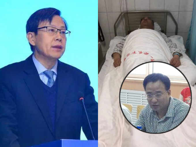 石家庄商务局副局长王松林（右）举报局长常志卷（左）殴打他导致心脏病发。