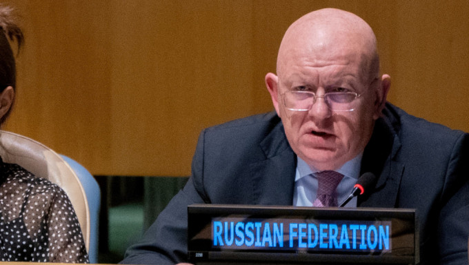俄羅斯駐聯合國大使內本齊亞（Vassily Nebenzia）。 路透社