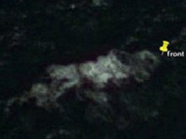 麥克馬洪稱透過Google Earth，發現疑似失蹤馬航MH370客機的位置。 網圖