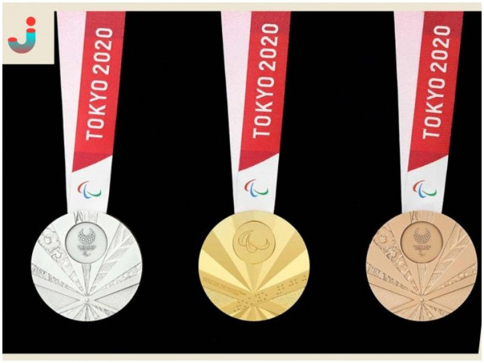 残奥奖牌被指让人联想旭日旗。网图
