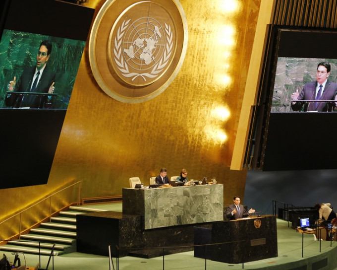 美國駐聯合國大使黑莉發言時強調，美國只是行使主權國的權利。AP