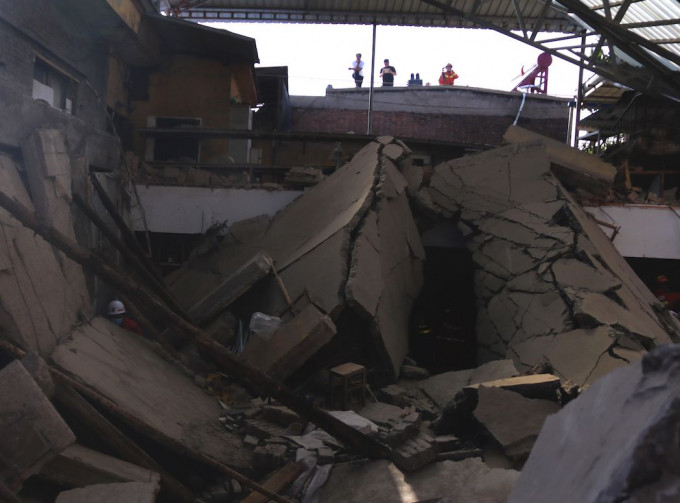 臨汾襄汾在今年8月發生飯店倒塌事故。AP資料圖片