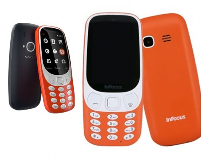 左邊為Nokia 3310，右為IF9027。網上圖片