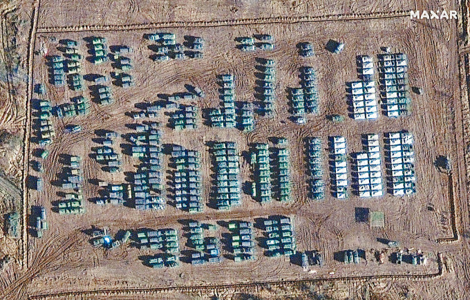 衞星图片显示，俄罗斯月初已在俄乌边境集结大量兵力。