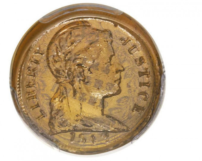 二战1美仙玻璃硬币。图:Heritage Auctions