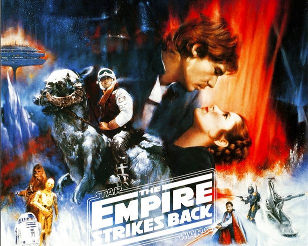 经典科幻电影《星球大战》系列的《帝国反击战》，其中一幅罕有的电影海报初稿，日前在美国德州达拉斯拍卖，以约20.7万港元成交。AP图片