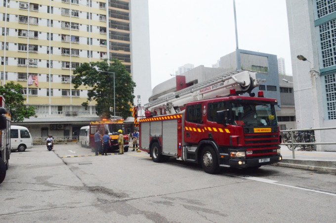 大埔廣福邨廣仁樓一單位起火，消防救熄。 資料圖片