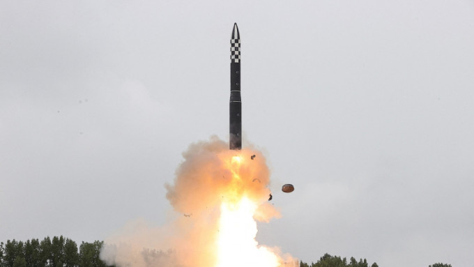 北韓證實昨日試射火星18型導彈。路透社