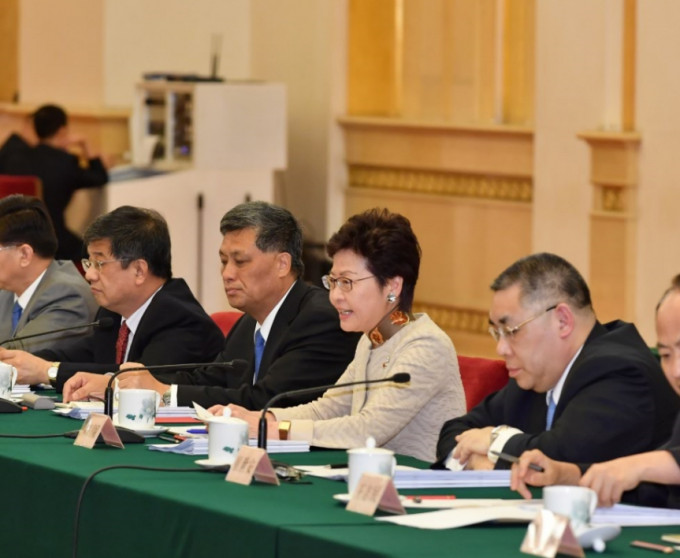 林鄭月娥上周赴京出席粵港澳大灣區建設領導小組會議後，宣布成功爭取香港在創新科技方面的三項成果。