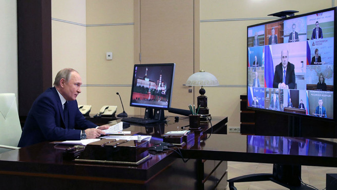 俄國防部長十多天未露面，官媒視訊會議突現身。路透社圖片