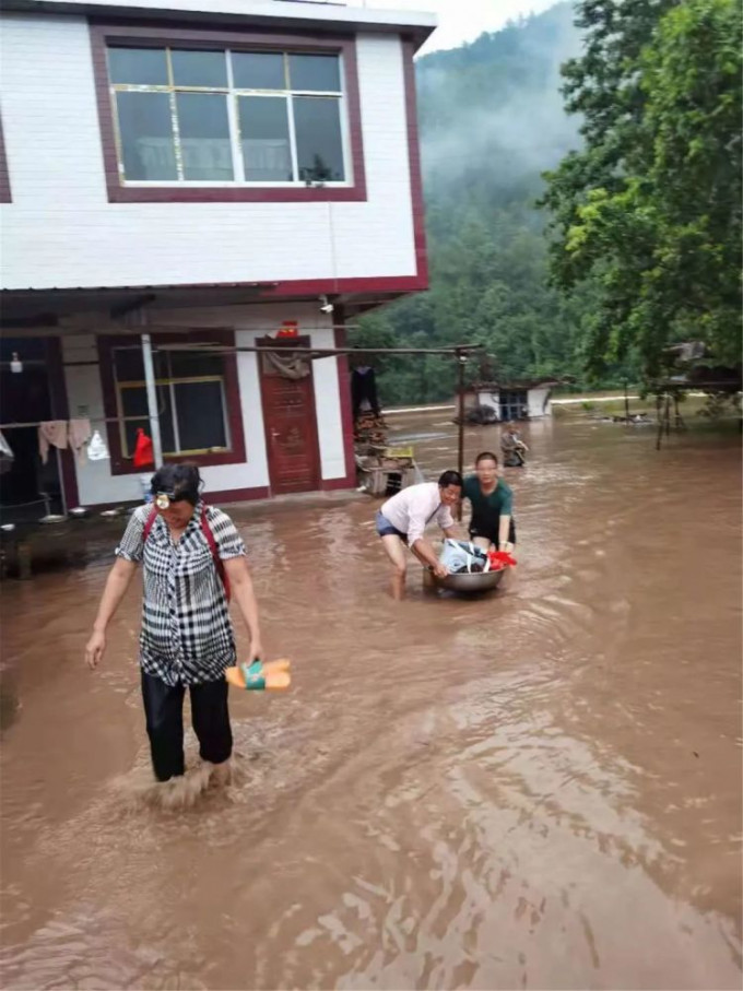 四川省最少7個巿超過58萬人受災。網上圖片