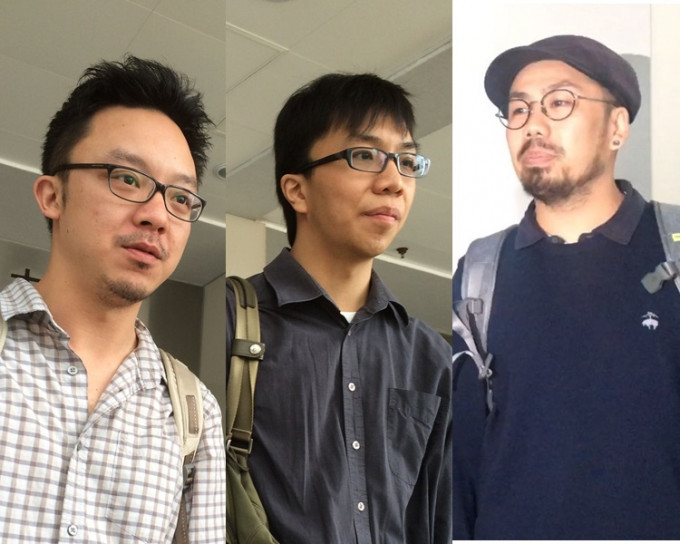 左起：鍾健平、陳梓進和黃俊珏。資料圖片