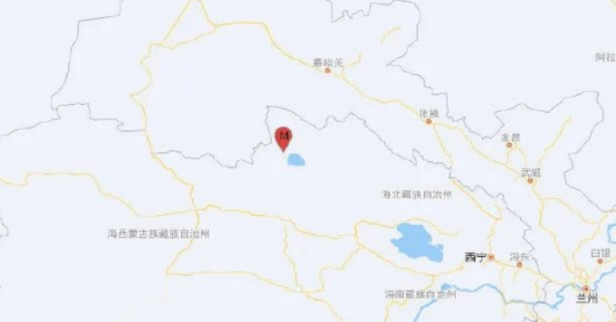 青海午夜發生6級地震。網圖
