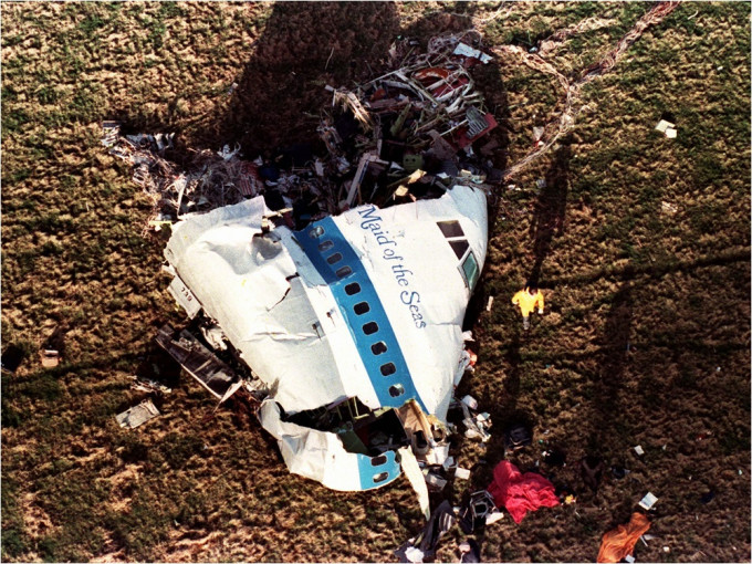 32年前苏格兰洛克比镇泛美客机恐袭案，美国起诉一名利比亚人。AP资料图片