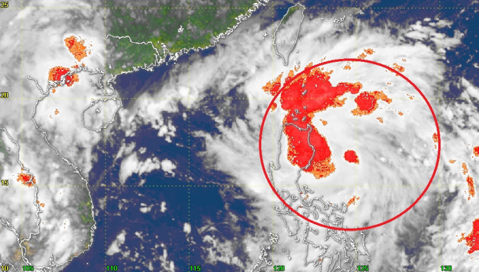 天文台预测吕宋低压区会进入南海。天文台图片