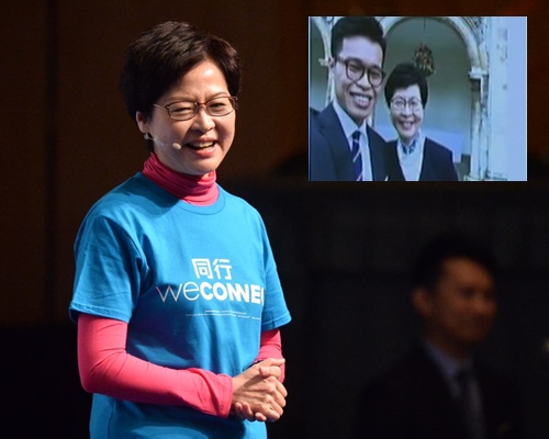 林郑月娥表示，儿子听见她打算参选后曾说出「我反对」，一度不听电话。