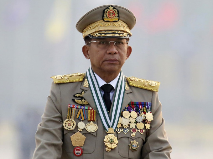 缅甸军政府领袖敏昂莱不获东盟邀请出席峰会。AP资料图片