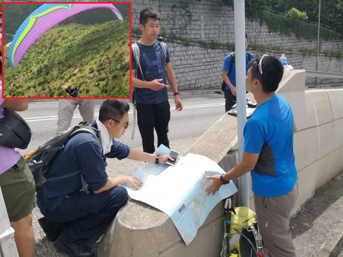 香港滑翔傘協會籲市民留意三色傘。梁國峰攝