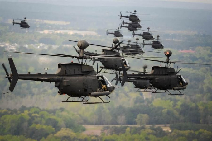 OH-58D战搜直升机。 美军图片