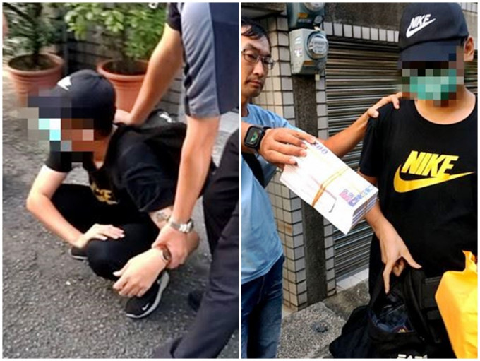 台湾一名诈骗男子向19岁女索20万台币现金，被当地警方拘捕。网图
