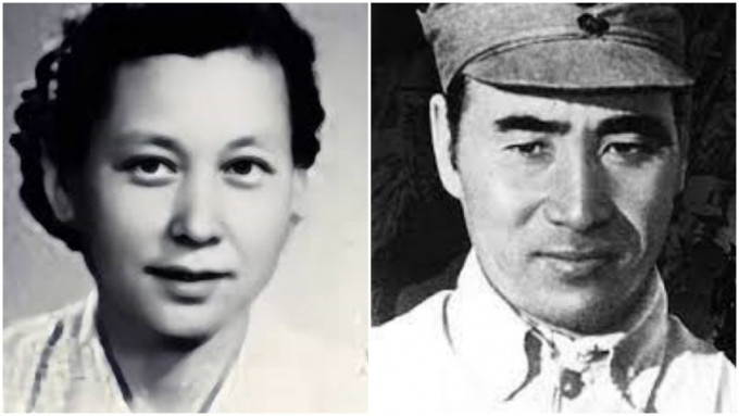 1937年，18岁的张梅（左）在延安嫁给林彪（右）。