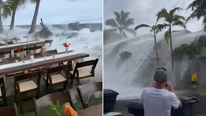 夏威夷婚禮遭巨浪沖入打斷，賓客尖叫四處逃難。