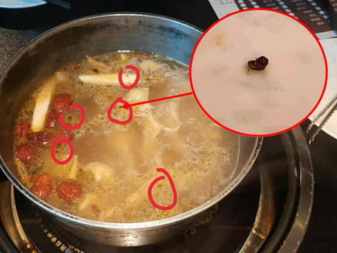 煲內有不少「有腳黑點」浮面。香港邊爐關注組FB圖片