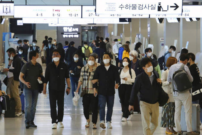 南韓疫情再現反彈。AP圖片