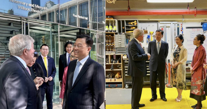 中國駐美大使謝鋒，日前到訪位於紐約的朱莉亞音樂學院，展開「音樂外交」。