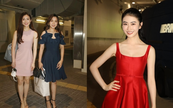 Carina Leung（左图左）自觉有少少似杨采妮；红裙Fiona表现自信。