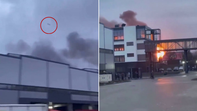 炸烏克蘭機場曝光，導彈低空頭頂掠過。