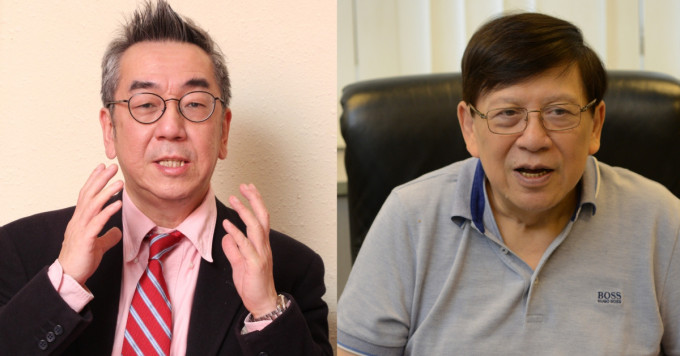 陶傑(左)越洋告蕭若元(右)誹謗，關鍵短片已被刪除。資料圖片