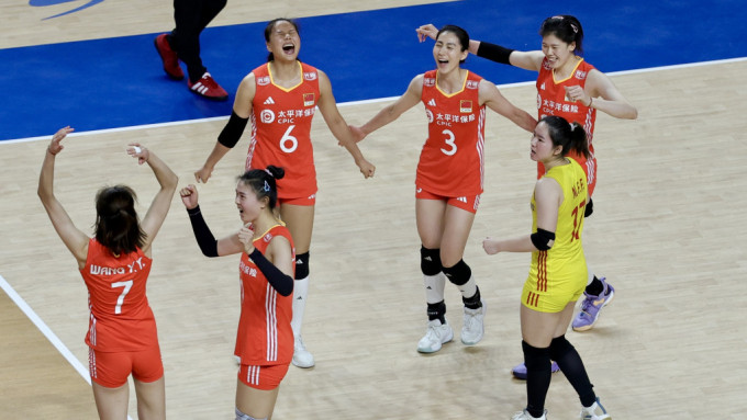  世界女排聯賽香港站，中國女排激鬥後險勝土耳其。 劉駿軒攝