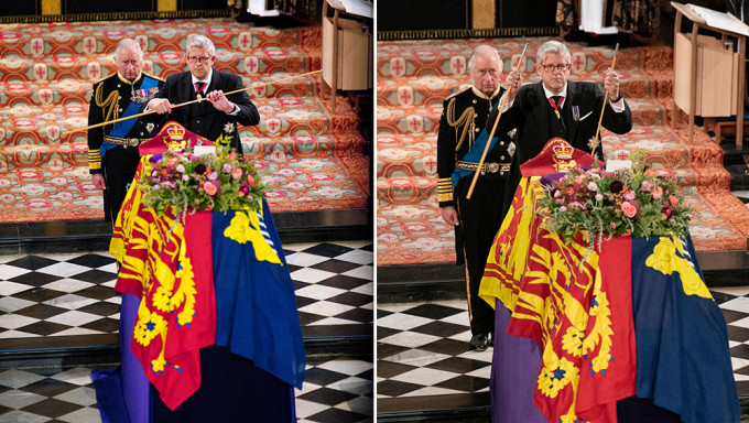 英女皇伊利沙伯二世国葬，首度公开「断杖」仪式。路透社