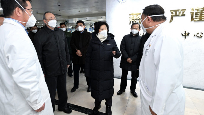 孫春蘭到北京市調研指導疫情防控工作。新華社