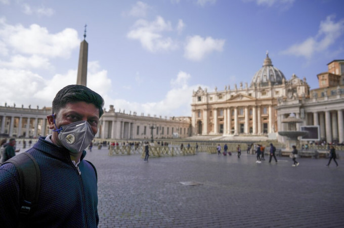 梵蒂冈也首度出现确诊。AP图片