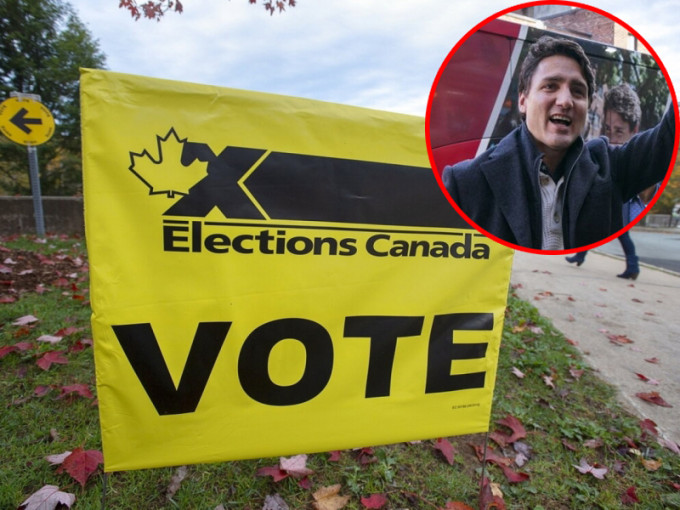 加拿大国会大选结束，由执政党自由党领先，预料杜鲁道可能险胜，但将失去多数席次。AP