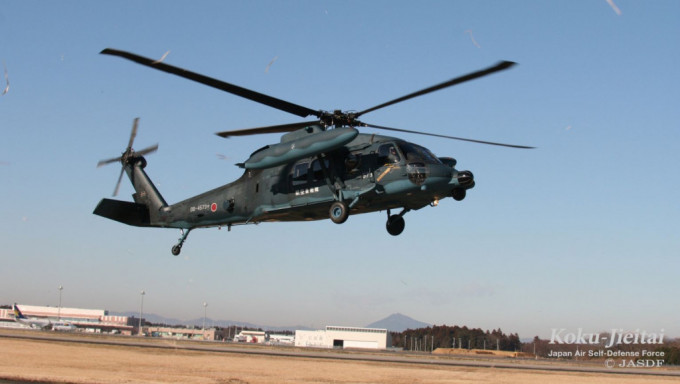日本自衛隊UH-60J直升機（示意圖）。 日本自衛隊官網