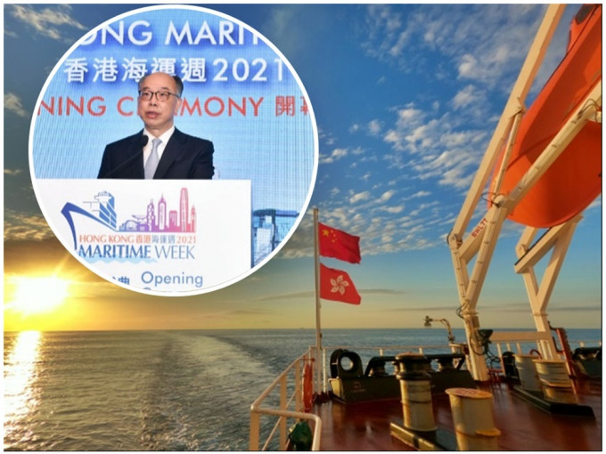 陈帆（小图）表示准备提供半税优惠，以吸引更多相关海运企业落户香港。网志图片