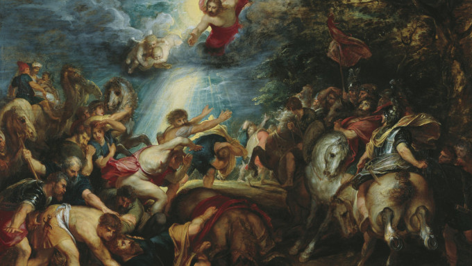 聖保祿皈依 彼得．保羅．魯本斯橡木板油畫。 故宮提供