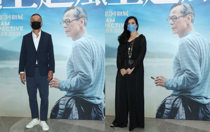 杜琪峯与吴家丽出席林岭东电影回顾展发表感受。