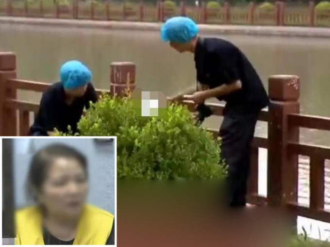 上海市松江区警方近日在当地一条河中发现一具刚出生的男婴尸体，调查后发现下毒手的竟然是她的外婆（小图）。（网图）