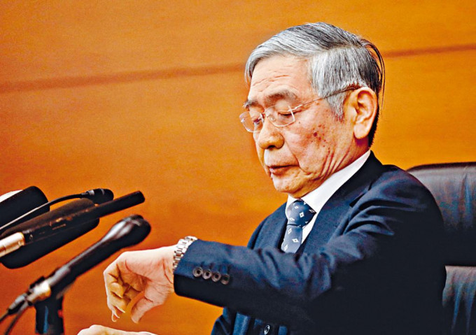 日本银行总裁黑田东彦。