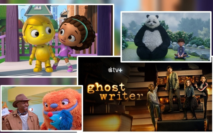 Apple TV+ 秋季兒童節⽬ 4 ⼤精選，分別有《Doug Unplugs》、《Stillwater》、《幽靈寫⼿》及《歡樂⼩幫⼿》第⼆季。